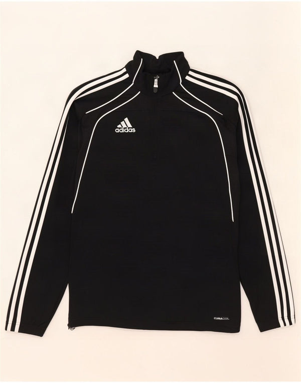 Top della tuta da ginnastica Adidas Climacool con zip e collo da uomo UK 38/40 medio Nero