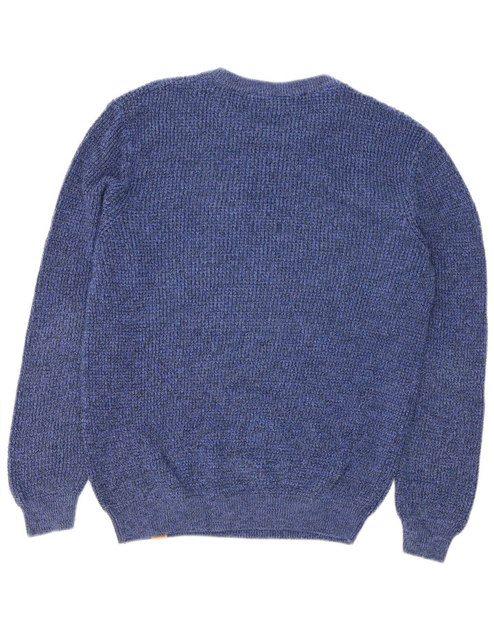 Maglione maglione girocollo da uomo Timberland in cotone blu medio