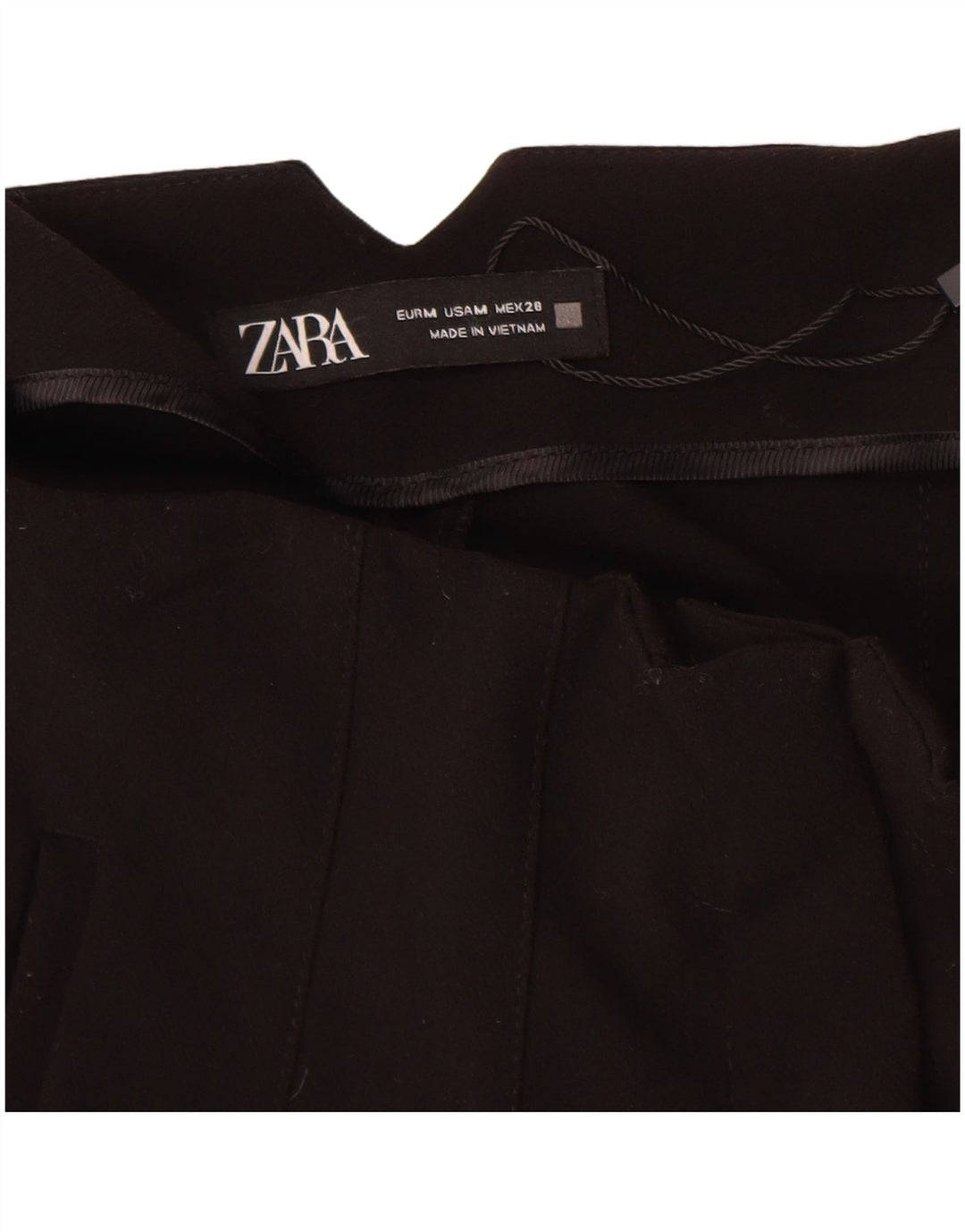 Pantaloni chino affusolati da donna Zara medi W28 L27 poliestere nero