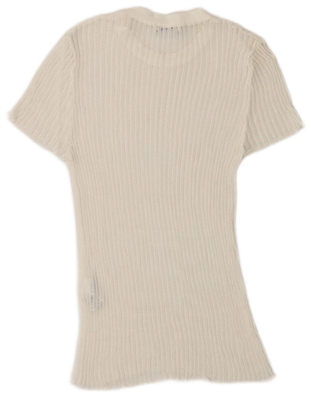 T-shirt Zara da donna Top UK 10 Small bianca in viscosa
