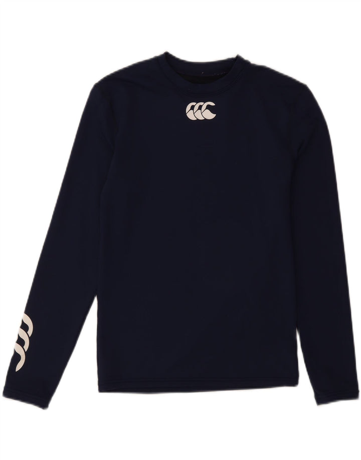 Top grafico da bambino Canterbury a maniche lunghe 8-9 anni, grande, blu navy