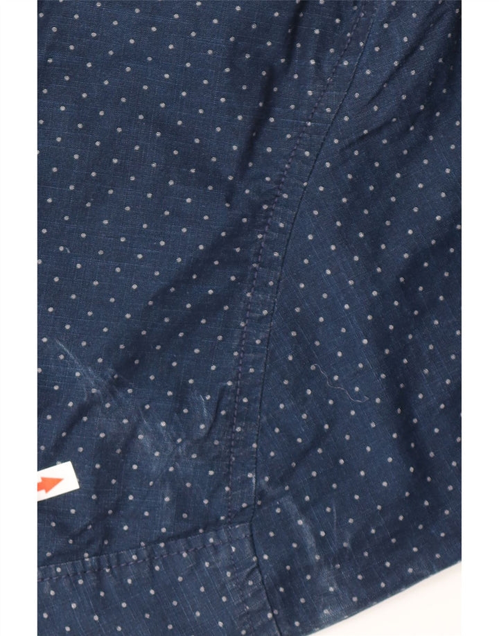 JACK & JONES Camicia da uomo grande in cotone maculato blu navy