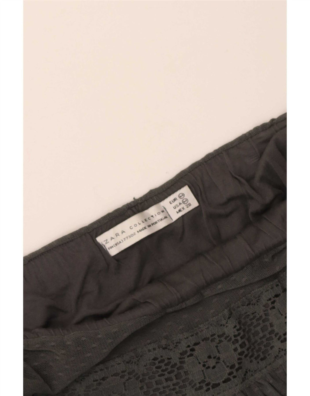 Gonna a pieghe Zara da donna media W28 a righe grigie