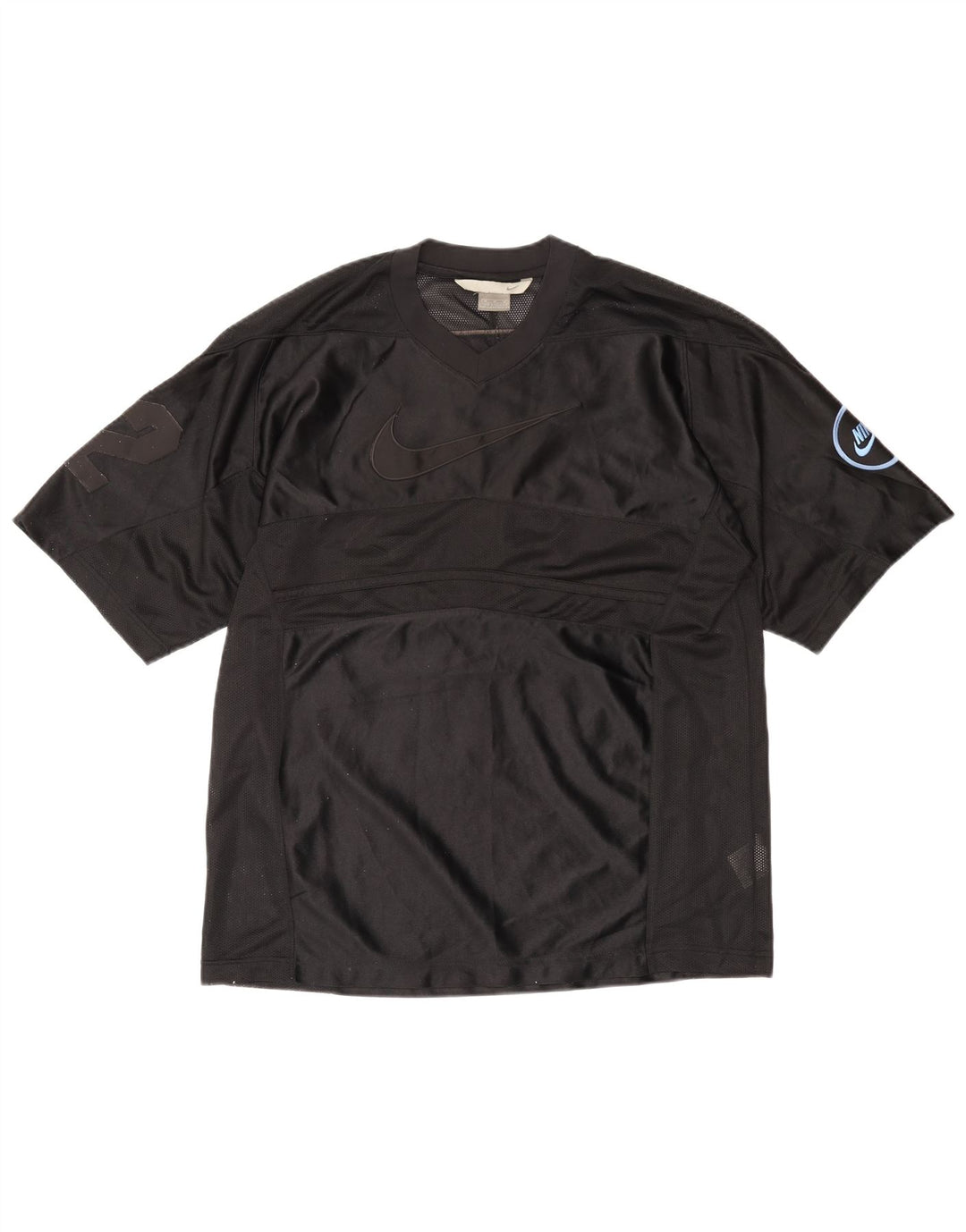 T-shirt grafica da uomo NIKE Top medio nero in poliestere