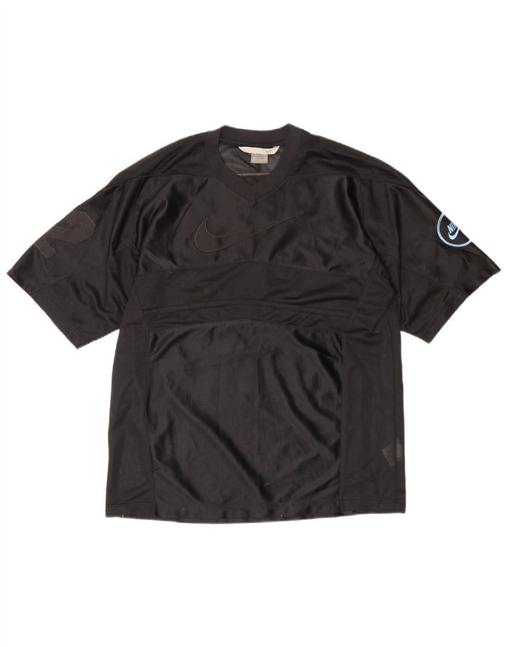 T-shirt grafica da uomo NIKE Top medio nero in poliestere