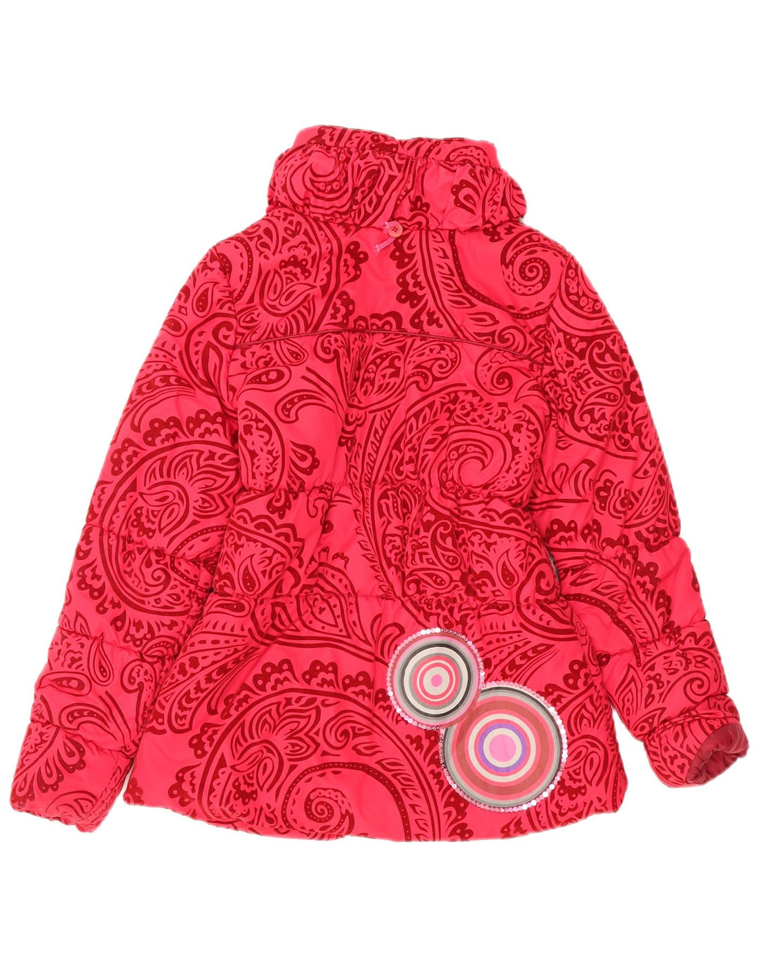 Desigual Giacca Imbottita Bambina 13-14 Anni Rosso Paisley