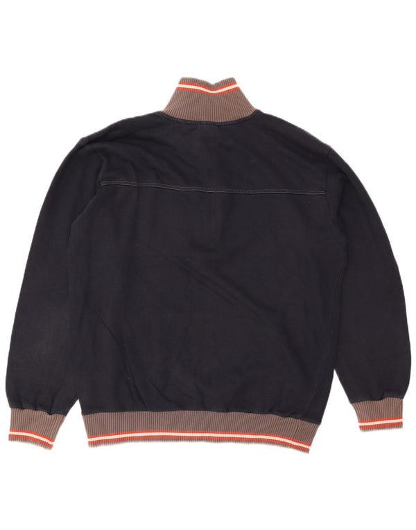 CHAMPION Felpa da uomo con collo con zip, maglione grande, colore blu navy