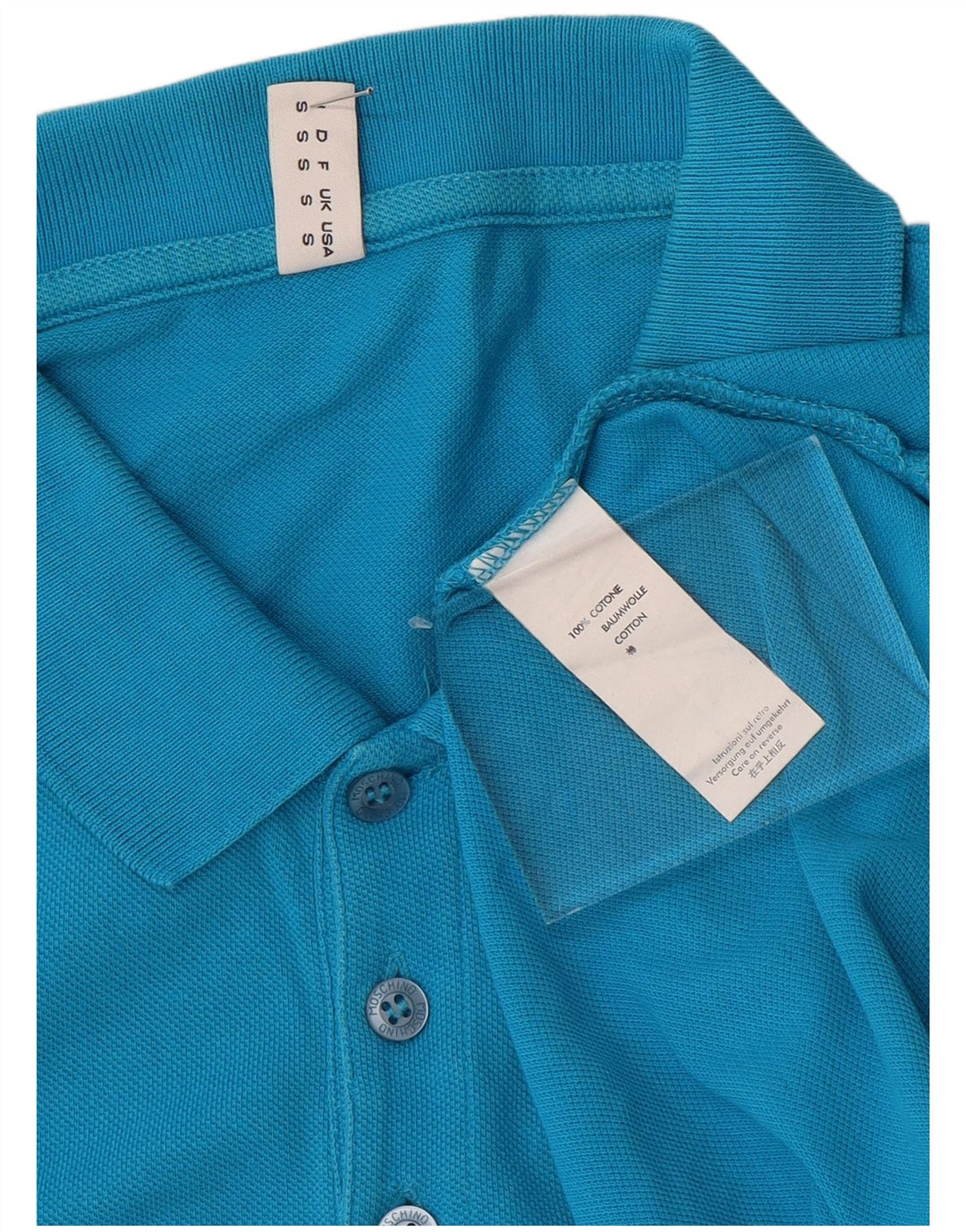 Polo Uomo MOSCHINO Piccola Blu Cotone