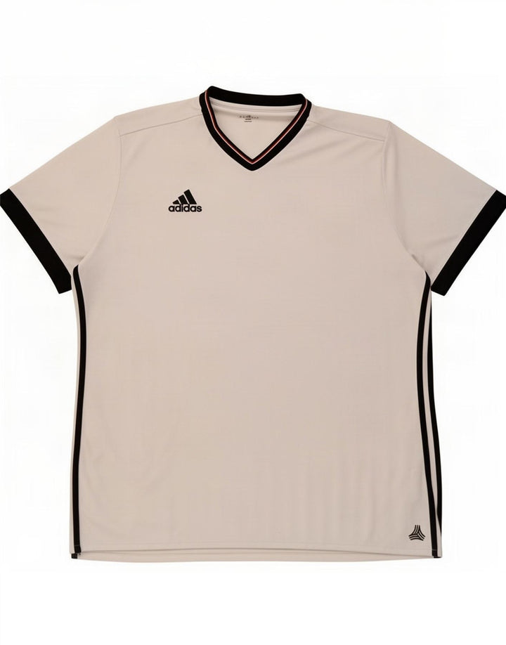 T-shirt Adidas Climalite da uomo Top 2XL Poliestere color block bianco