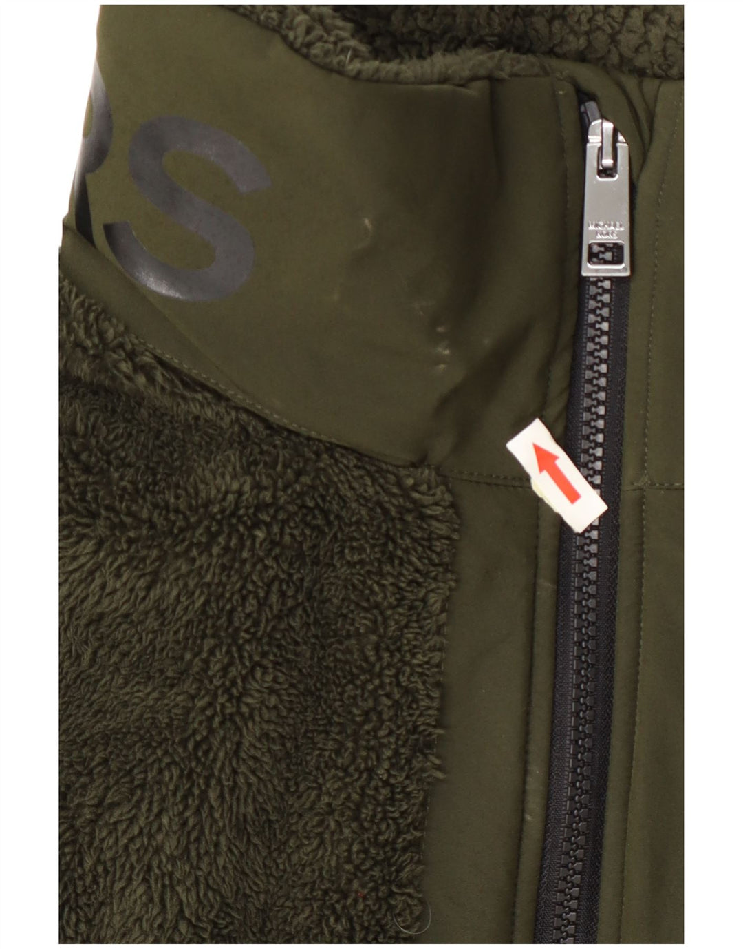 Soprabito in pile da donna Michael Kors UK 20 2XL poliestere verde