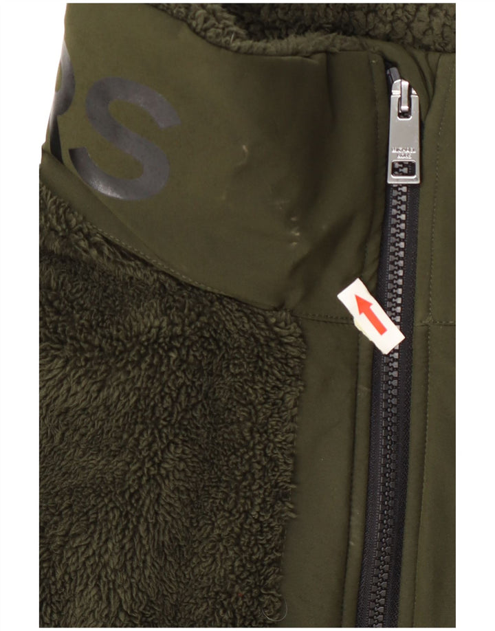Soprabito in pile da donna Michael Kors UK 20 2XL poliestere verde