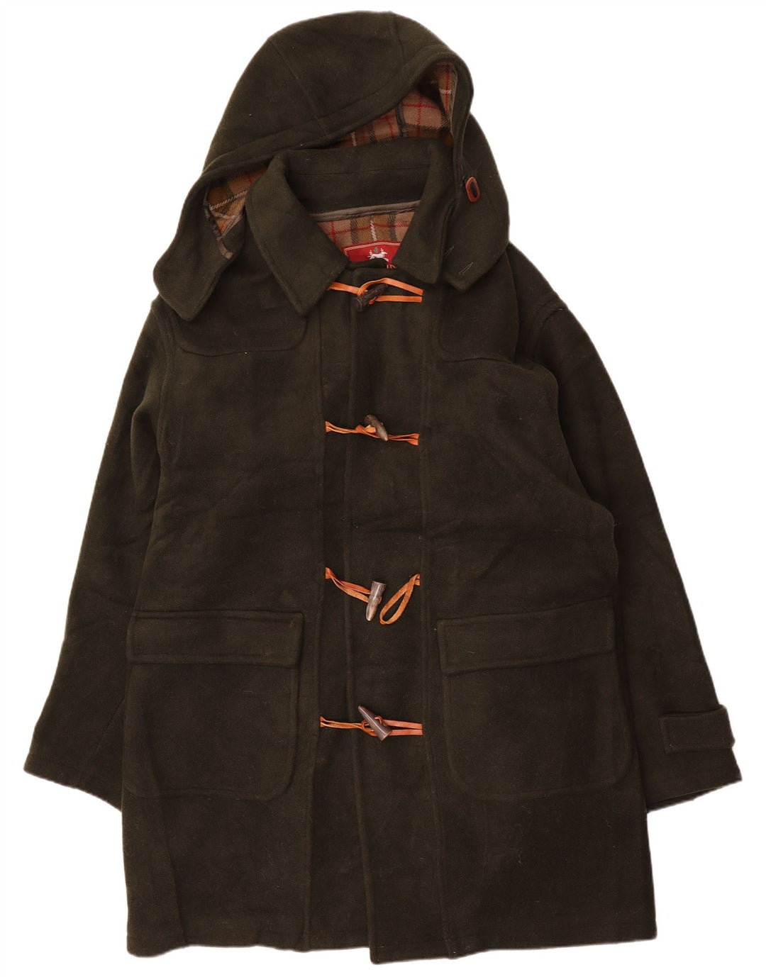 Montgomery con cappuccio da uomo J. C. Twidd IT 50 Large in lana kaki