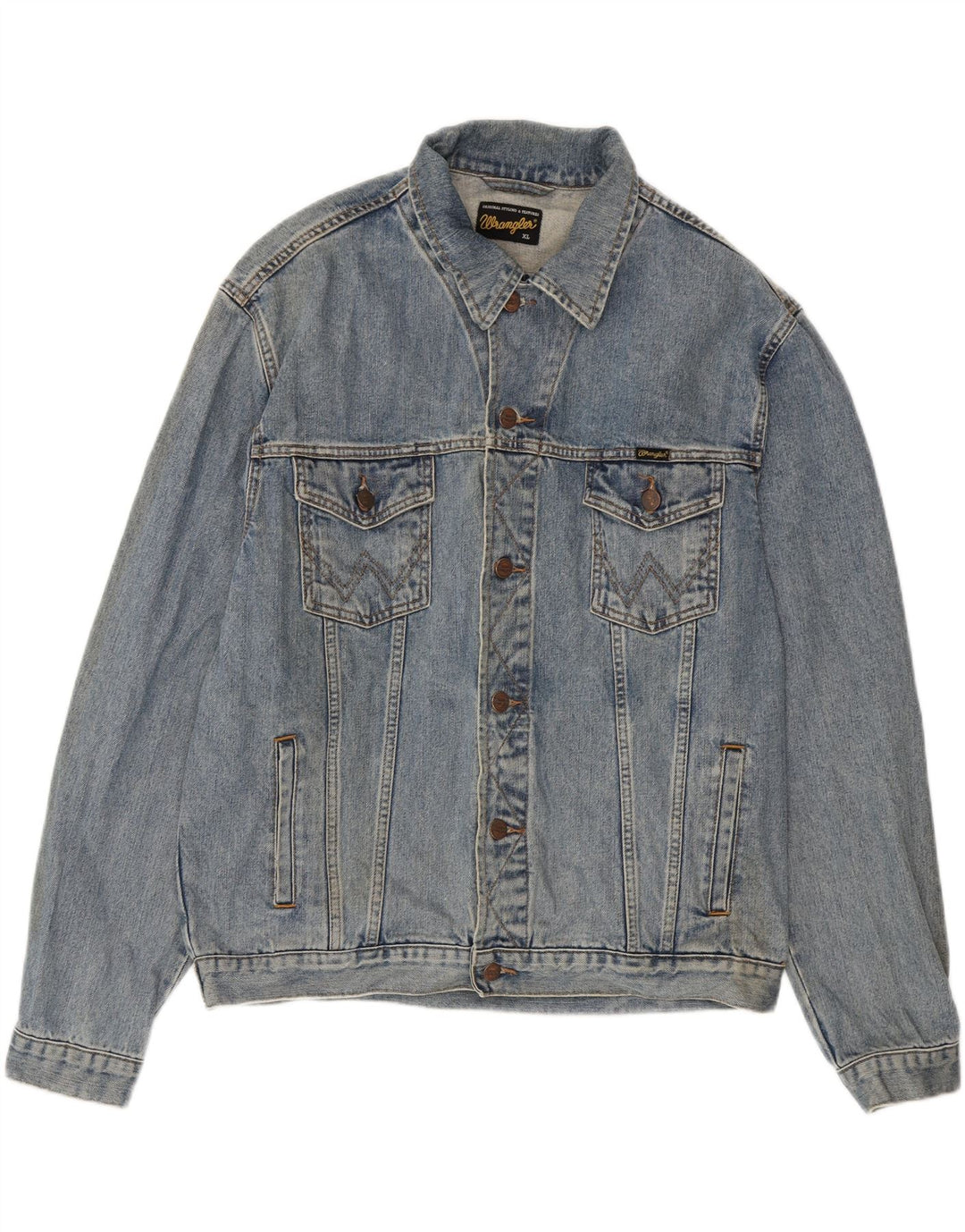 Giacca di jeans da uomo Wrangler UK 42 XL cotone blu
