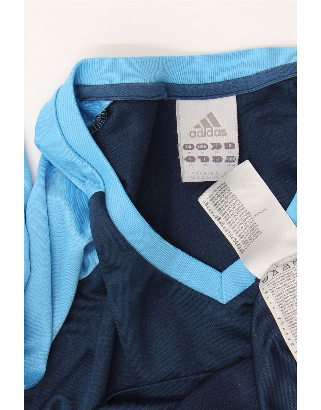 T-shirt ADIDAS da uomo Climalite Top medio in poliestere color block blu navy