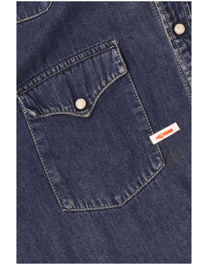 Camicia di jeans da uomo Levi's in cotone blu medio