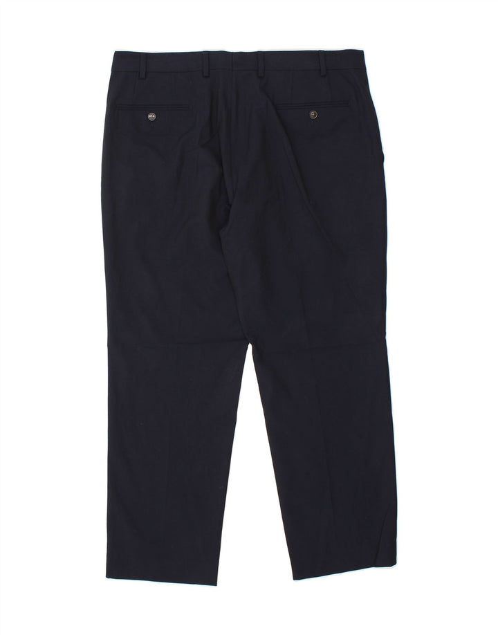 CHAPS Mens Straight Suit Trousers  W36 L26 Navy Blue Polyester Vintage Chaps and Second-Hand Chaps from Messina Hembry 
