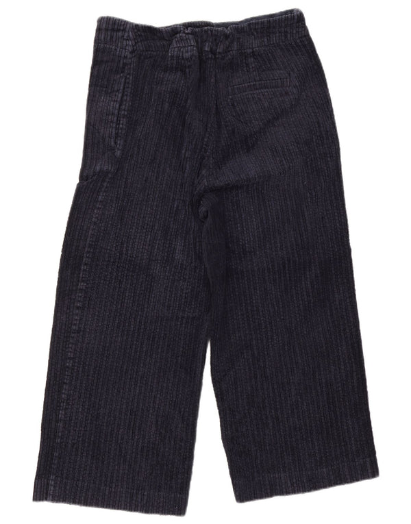 Pantaloni in velluto a coste a gamba larga da donna Marks & Spencer UK 16 Large W34 L22 Navy
