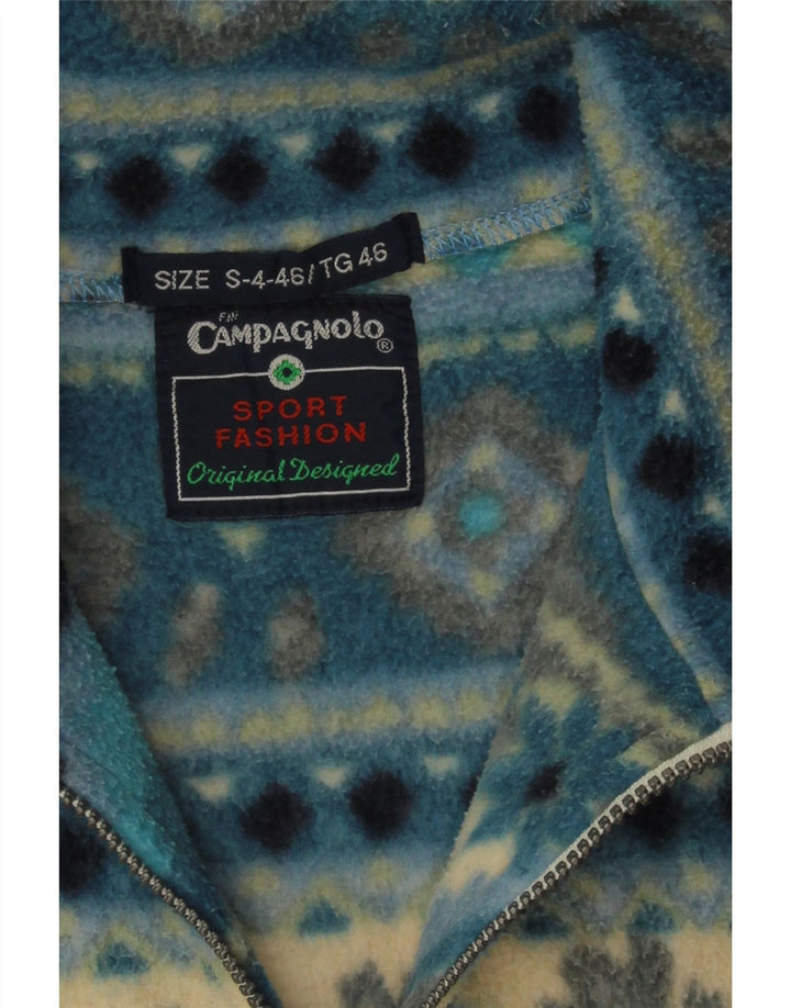 Maglione in pile oversize da donna F.LLI Campagnolo UK 10 Small Blue Fair Isle