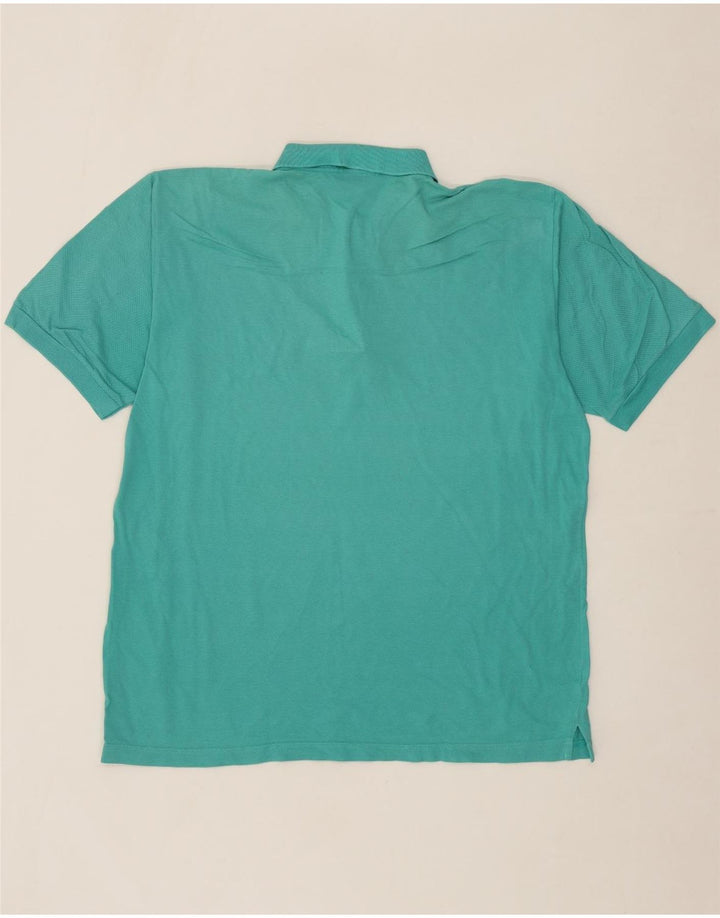 SERGIO TACCHINI Mens Polo Shirt Large Turquoise Vintage Sergio Tacchini and Second-Hand Sergio Tacchini from Messina Hembry 
