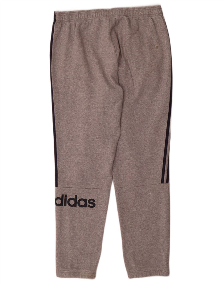 Pantaloni da tuta grafica da uomo Adidas Large in cotone grigio