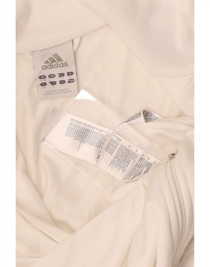 Giacca da tuta da uomo Adidas UK 38/40 Medium White Poliestere Sports