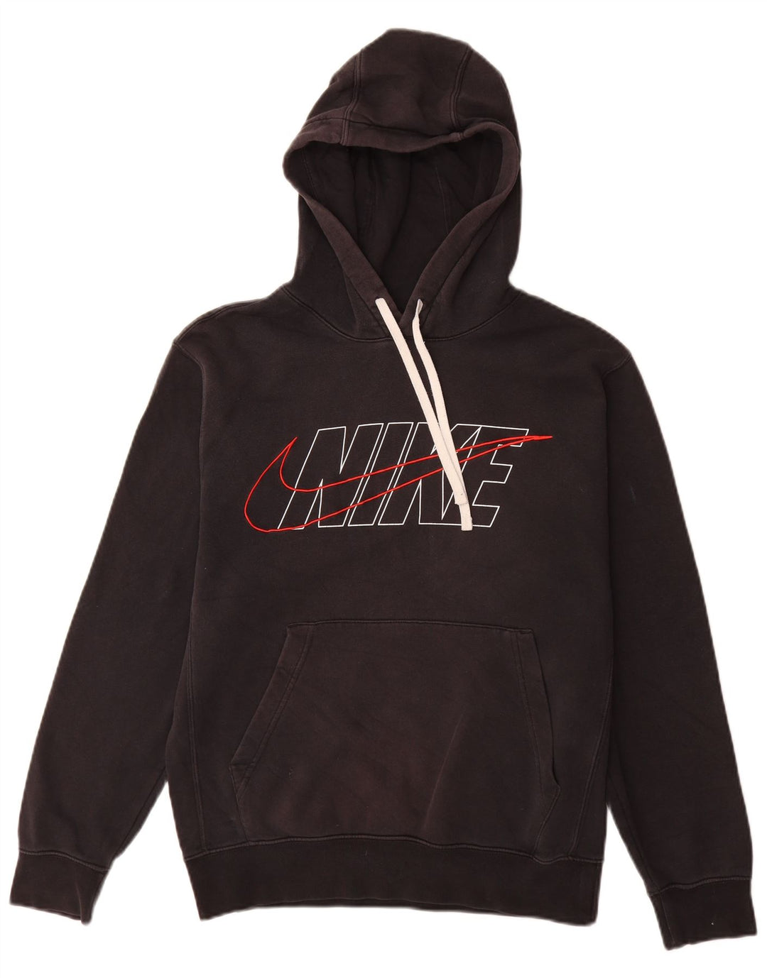 Felpa con cappuccio grafica Nike da uomo piccola in cotone nero