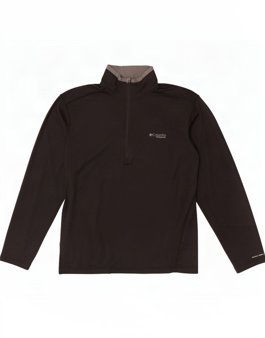 Maglietta Columbia Omni Dry Zip Neck Pullover da uomo, media, nera
