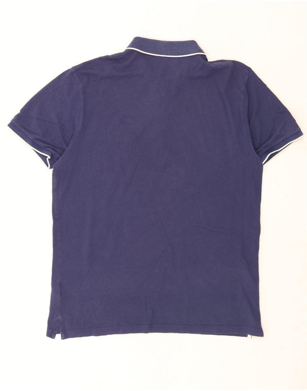 Polo da uomo Gant grande in cotone blu navy