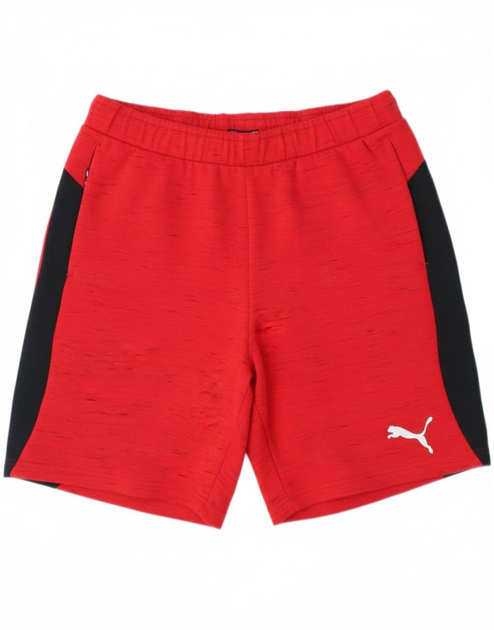 Pantaloncini sportivi Puma da uomo rosso medio color block