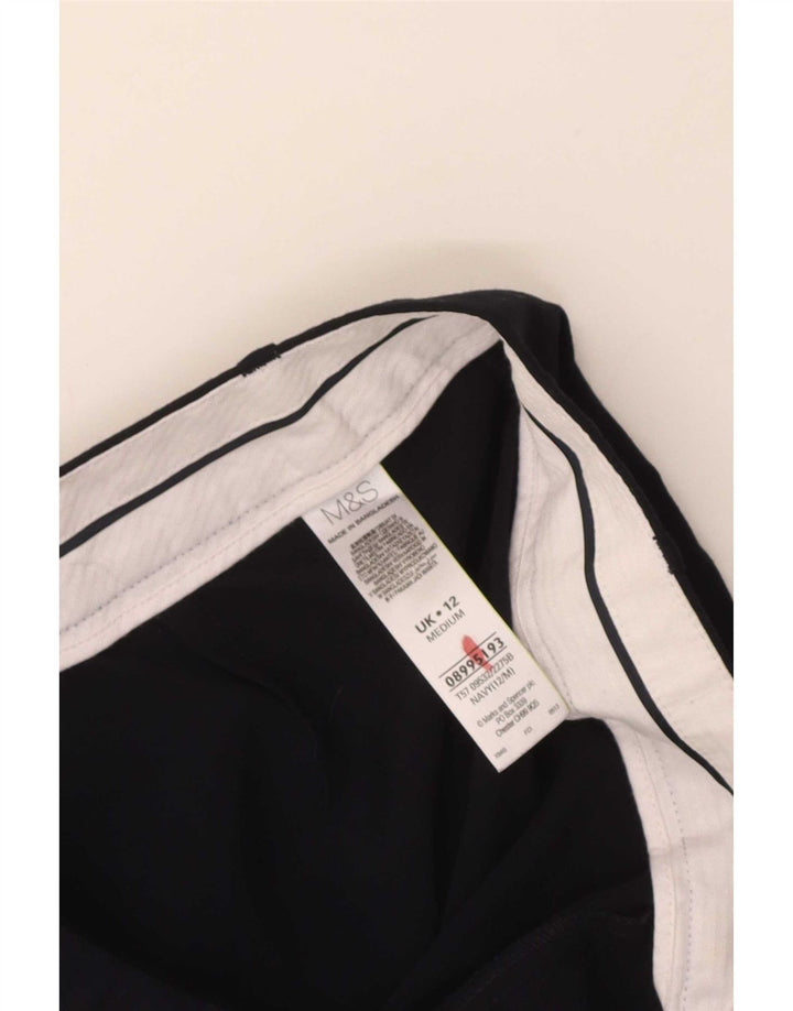 Pantaloni casual da donna Marks & Spencer UK 12 medi W32 L29 Blu navy