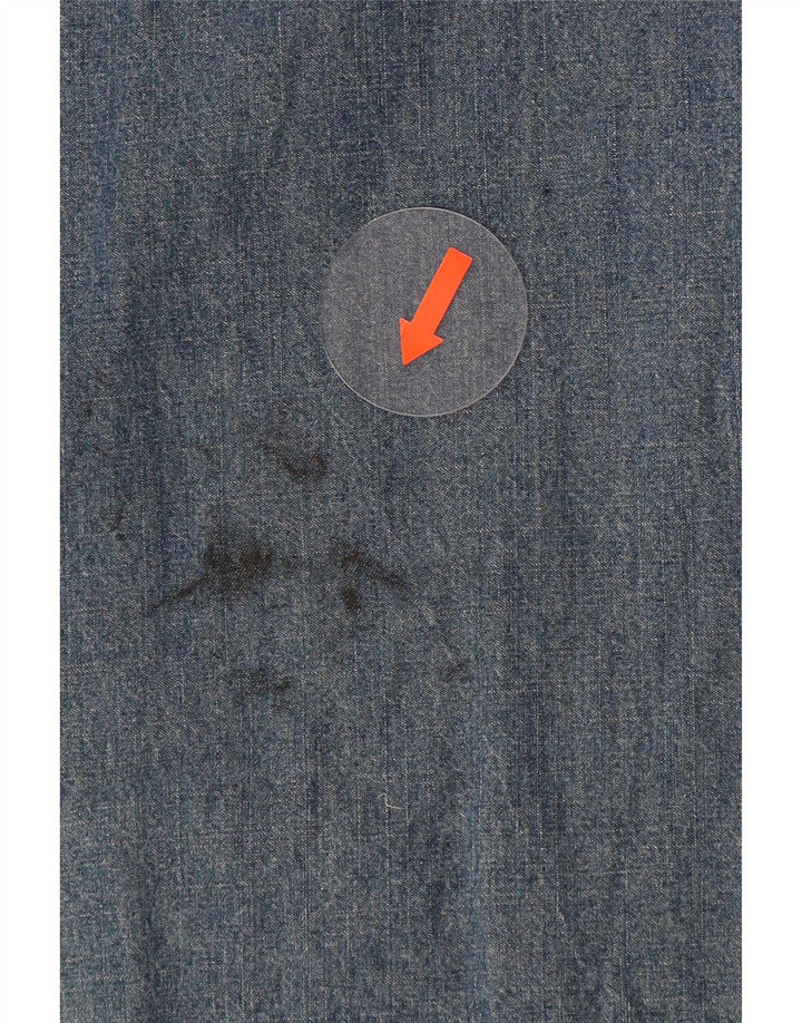Camicia di jeans da uomo Weird Fish grande blu cotone