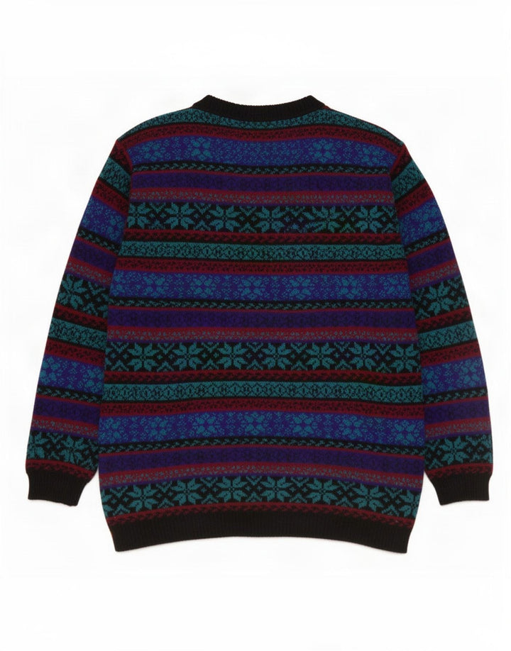 Alfred Dunner Maglione da uomo con scollo a barca Maglione medio multicolore Fair Isle