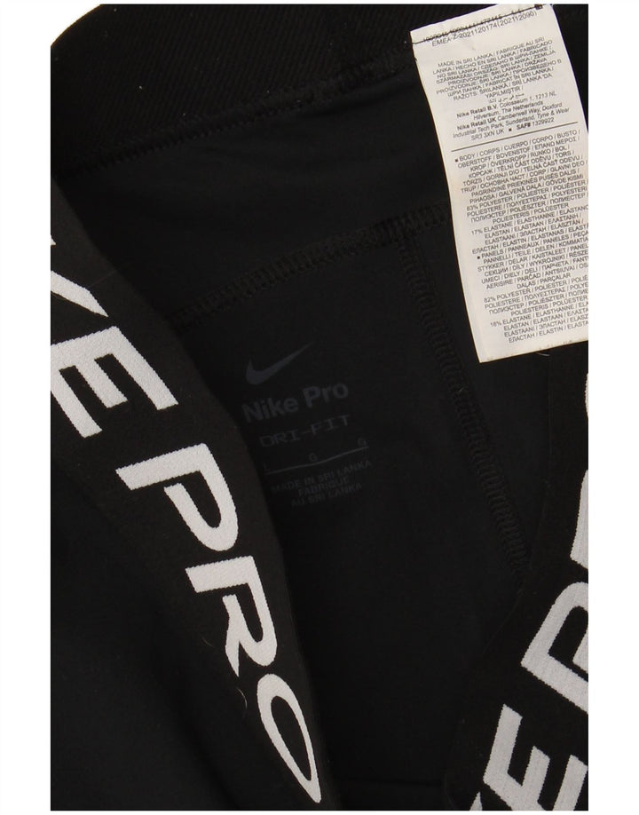 Leggings grafici NIKE da donna Dri Fit UK 14 grande poliestere nero