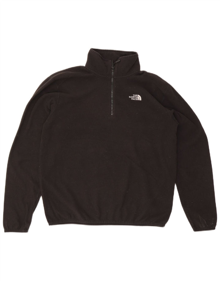 Maglione in pile da uomo The North Face con zip e collo in poliestere nero medio
