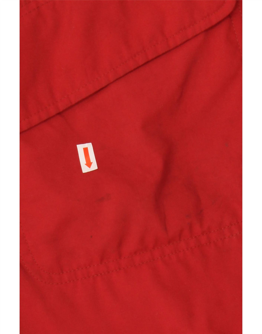 Parka oversize con cappuccio da donna vintage IT 44 rosso medio