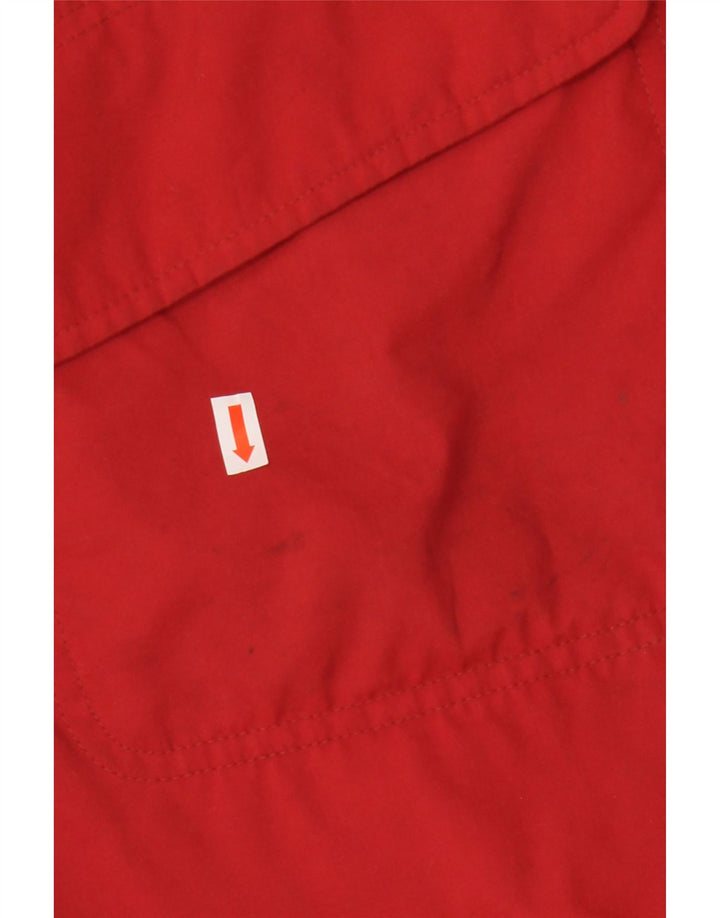 Parka oversize con cappuccio da donna vintage IT 44 rosso medio