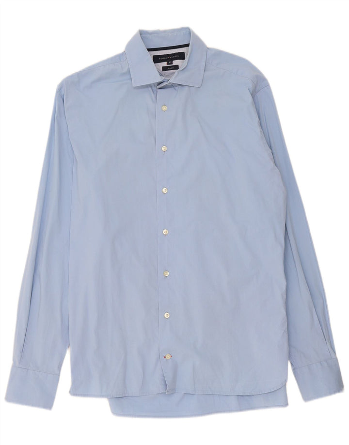 Camicia da uomo Tommy Hilfiger in cotone blu medio