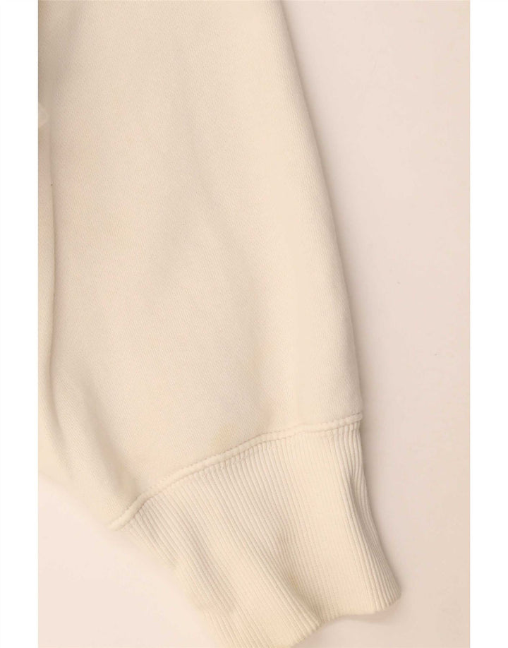 Felpa corta oversize da donna Nike UK 14 cotone bianco medio