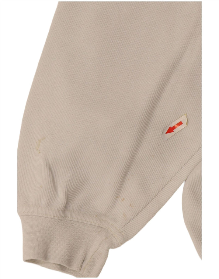 Felpa da uomo vintage maglione 2XL cotone bianco