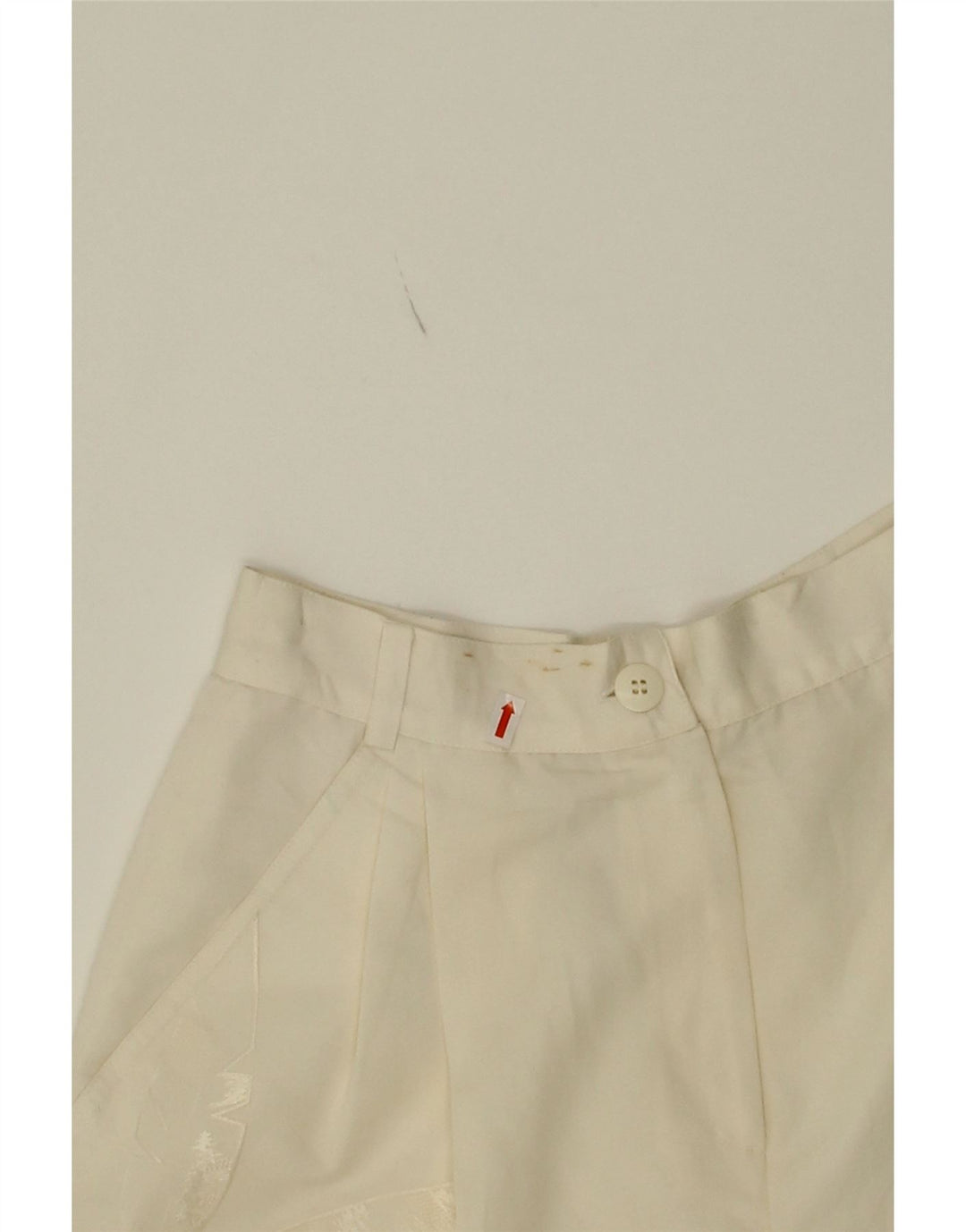 ICEBERG Womens Cento / Cento Chino Shorts W26 Small Off White Viscose Vintage Iceberg and Second-Hand Iceberg from Messina Hembry 