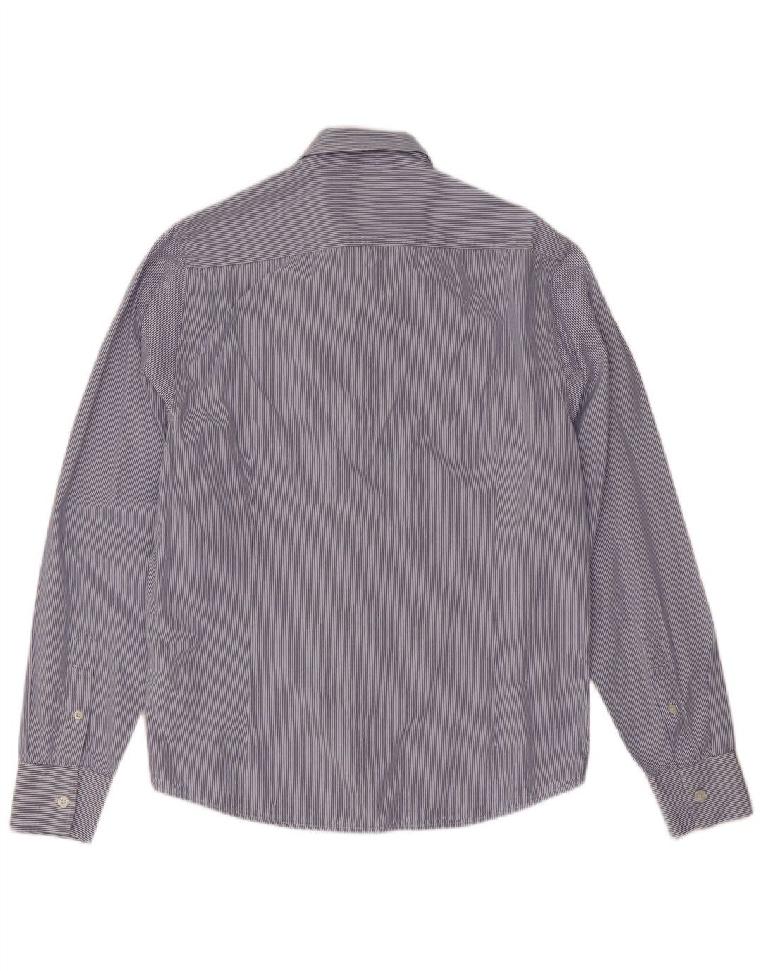 Camicia Uomo Rifle In Cotone Gessato Blu Medio