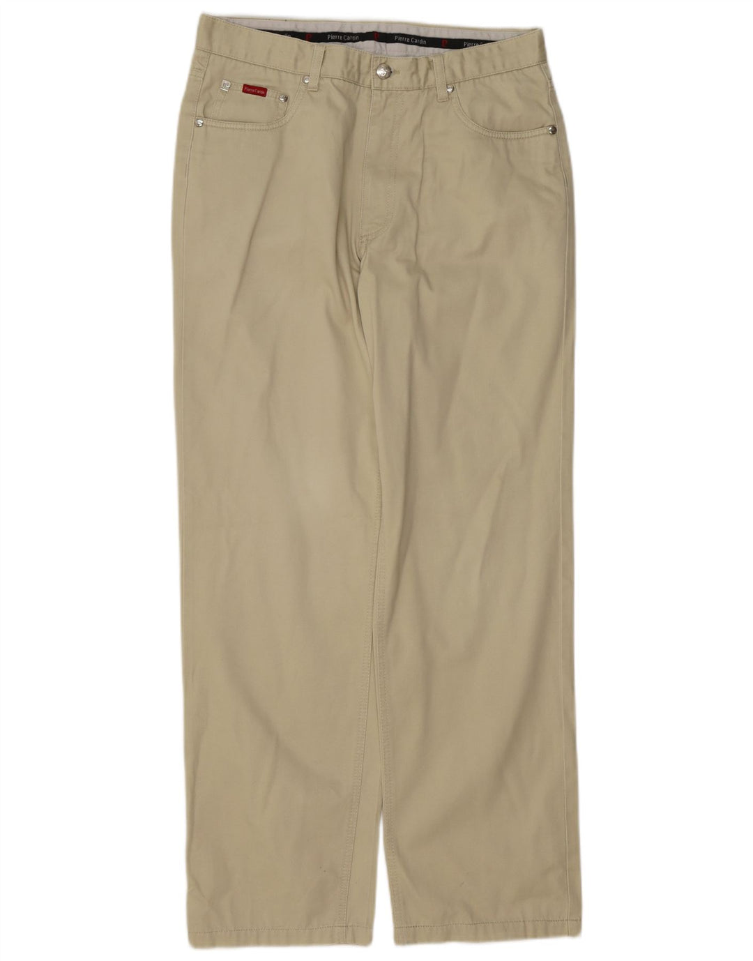 PIERRE CARDIN Pantaloni casual dritti da uomo W32 L31 Beige
