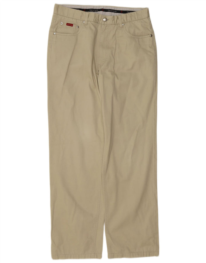 PIERRE CARDIN Pantaloni casual dritti da uomo W32 L31 Beige
