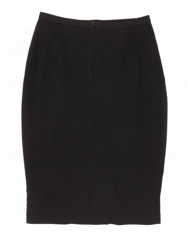 Gonna a tubino da donna Marks & Spencer UK 10 piccola W26 poliestere nero