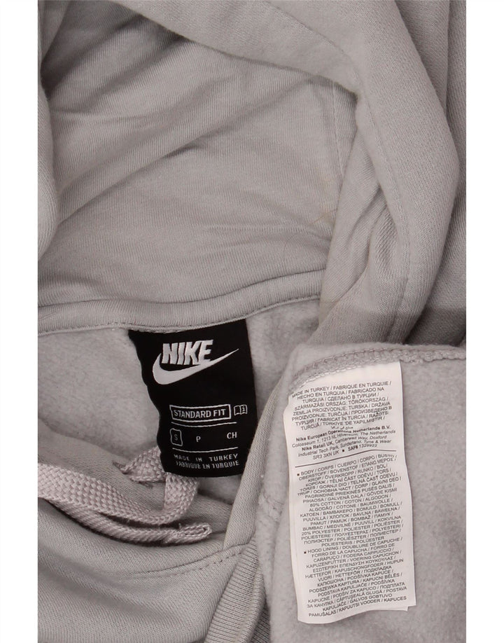 Felpa con cappuccio Nike Standard Fit da uomo, piccola, in cotone grigio