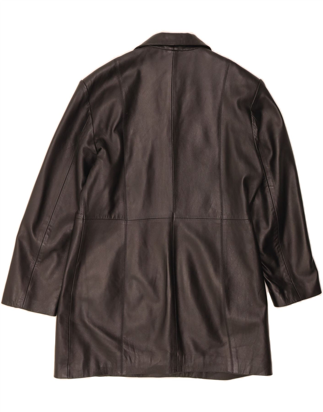 SARDAR Womens Leather Coat UK 16 Large Black Leather Vintage Sardar and Second-Hand Sardar from Messina Hembry 