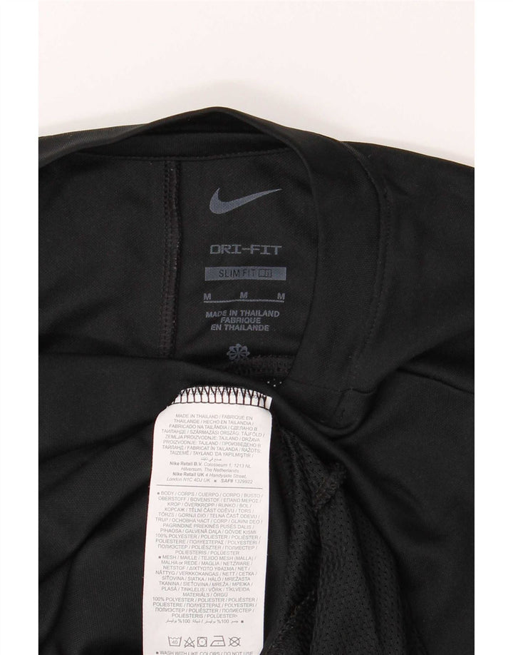 T-shirt Nike da uomo Dri Fit Slim, parte superiore in poliestere nero medio