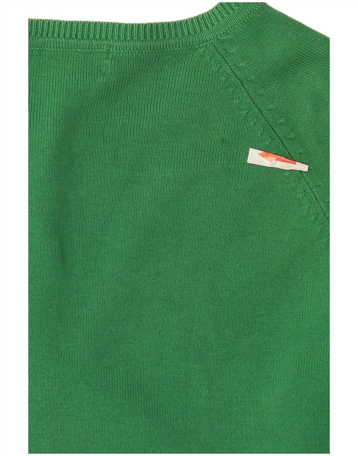 Maglione cardigan da donna Zara UK 12 cotone verde medio