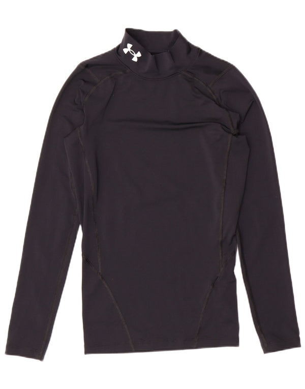 Maglia a compressione da donna UNDER ARMOUR manica lunga UK 8 piccola poliestere nero