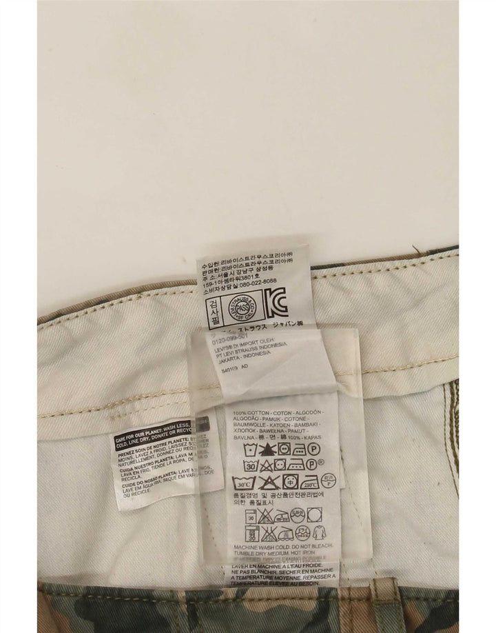 Pantaloncini cargo da uomo Levi's W40 XL in cotone mimetico kaki